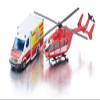 siku 1748 Emergency Service Kit, Rescue Helicopter and Mercedes Benz Ambulance Toy for Kids, Metal/Plastic, Red/White, Rotating Rotors view 4