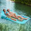 4E's Novelty 2 Person Inflatable Pool Lounger Float for Two Adults with Phone & Cup Holders - Extra Large Heavy Duty Beach Floats, Tanning Pool Rafts, Double Lake Floaties Floating Mat view 2