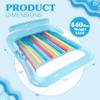 4E's Novelty 2 Person Inflatable Pool Lounger Float for Two Adults with Phone & Cup Holders - Extra Large Heavy Duty Beach Floats, Tanning Pool Rafts, Double Lake Floaties Floating Mat view 4