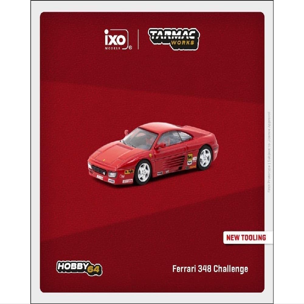 1/64 Tarmac Works 348 Challenge Presentation Red Hobby64 Diecast Model Car - T64-082-PRE