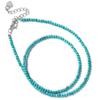 ZYIBPMSJKQCFK 2mm Blue Turquois Stone Necklace Simple Small Mini Gem Bead Clavicular Chain Choker Handmade For Women Men,Blue Turquoise,38-40cm view 1