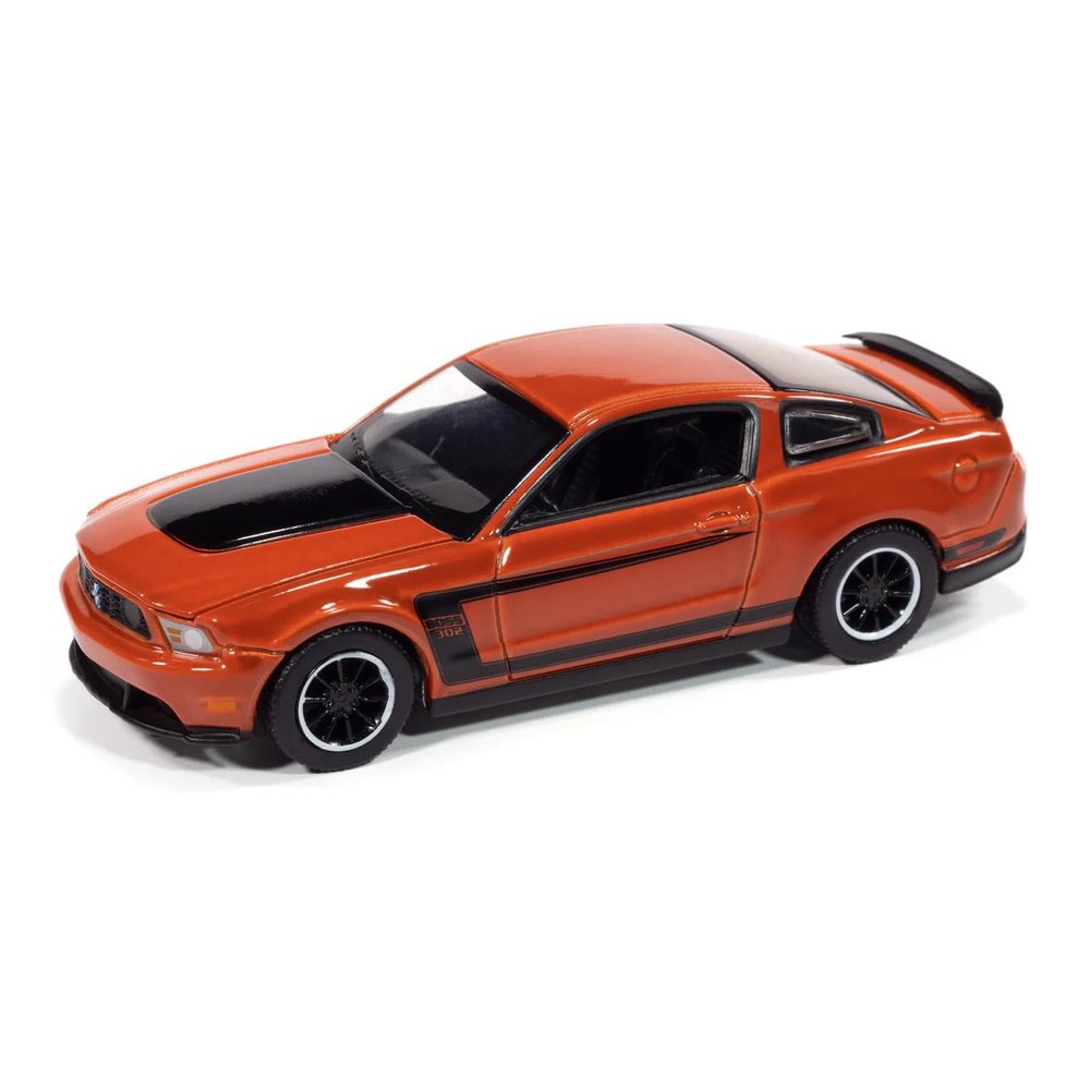 2012 Boss 302 Competition Orange with Black Accents Modern Muscle Series 1/64 Diecast Model Car by Auto World 64502-AWSP186B