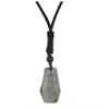 1 Piece 30 X 20mm Natural Chakra Semi-precious Stone Pendant Rope Necklace,Amethyst,50cm view 4
