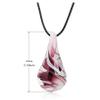 4.9cm Handmade Glass Waterdrop Pendant Necklace Cord Necklace Party Women ,Black,45 Cm view 3