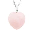 3 * 3.3cm Natural Stone Necklace Heart Shaped Chakra Necklace For Women,White Turquoise,48cm +5CM view 4