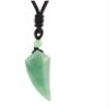 4 * 2cm Natural Stone Wolf Tooth Pendant Necklace For Man Pendants Halloween Women,Obsidian,43.5cm view 3