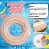 2 PCS Striped Pool Floats for Adults -35 inch Swimming Rings Tube with Handles -Inflatable Pool Float Tube for Adults Pool Floats for The Beach, Party, Vacation (Blue and Orange, L) view 2