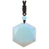 ZYIBPMSJKQCFK 29x29x5mm Pendant Natural Stone Pendant Rope Chain Necklace ,Rose Quartz,60cm view 3