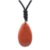 35 * 20mm Natural Quartz Stone Necklace Agates Stone Pendant Necklace,Amethyst,60cm view 2