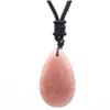 35 * 20mm Natural Quartz Stone Necklace Agates Stone Pendant Necklace,Amethyst,60cm view 3
