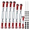 2026 Stainless Steel Turnbuckles Tie Rods with Spacers fit for 1/10 Traxxas Slash 4X4VXL,Slash 2WD,Hoss 4X4VXL,Rustler 4X4 VXL,Rustler 2WD,Stampede VXL,Bandit/VXL,RC Car Hops Up Parts(Red) view 1