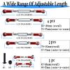 2026 Stainless Steel Turnbuckles Tie Rods with Spacers fit for 1/10 Traxxas Slash 4X4VXL,Slash 2WD,Hoss 4X4VXL,Rustler 4X4 VXL,Rustler 2WD,Stampede VXL,Bandit/VXL,RC Car Hops Up Parts(Red) view 4