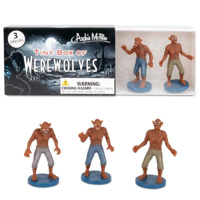 Archie McPhee Tiny Box of Werewolves Novelty Mini-Figure Set (3 Piece)
