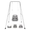 3-in-1 Toddler Swing Set, Indoor & Outdoor Baby Swing Heavy Duty Swing Set with Foldable Metal Stand for Aged 6 Months to 10 Years Old, Easy to Assemble and Store (Gary) view 1