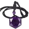 ZYIBPMSJKQCFK 29x29x5mm Pendant Natural Stone Pendant Rope Chain Necklace ,Tiger Eye Stone,60cm view 2