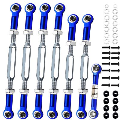 2026 Stainless Steel Turnbuckles Tie Rods With Spacers fit for 1/10 Traxxas Slash 4X4VXL,Slash 2WD,Hoss 4X4VXL,Rustler 4X4 VXL,Rustler 2WD,Stampede VXL,Bandit/VXL,RC Car Hops Up Parts(Navy blue)