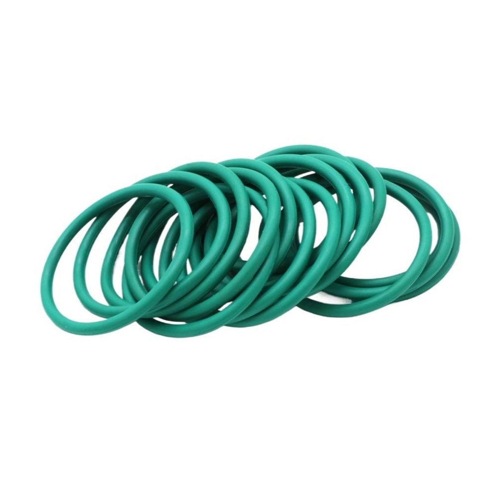 10/50Pcs Green FKM CS 2mm OD 5~160mm Sealing Gasket Insulation Oil Resistant High Temperature Resistance Fluorine Rubber(10Pcs,OD 15MM ID 11MM_CS 2.0MM)