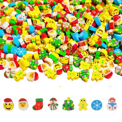 400PCS Mini Cute Christmas Erasers for Kids Bulk,Fun Erasers for Classroom Back to School Party Gift (Christmas, Mini)