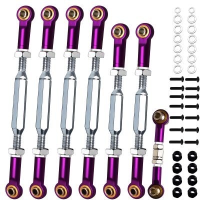 2026 Stainless Steel Turnbuckles Tie Rods with Spacers fit for 1/10 Traxxas Slash 4X4VXL,Slash 2WD,Hoss 4X4VXL,Rustler 4X4 VXL,Rustler 2WD,Stampede VXL,Bandit/VXL,RC Car Hops Up Parts(Purple)
