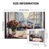 Cafemira 1000 Piece Adult Wooden Jigsaw Puzzle,Red Wine in Crystal Glass,Elegant Pour Moment,Exercise Hands on Ability and Thinking Patience,Ideal for Party Game Nights,Pleasure Both Body &Mind view 4