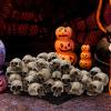 20 Pack Mini Halloween Skull, Miniature Resin Figurines Skulls Heads Ornamets, Halloween Prank Props, Realistic Looking Skulls Human Skeleton Head for Halloween Bar Home Table Decoration view 1