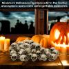 20 Pack Mini Halloween Skull, Miniature Resin Figurines Skulls Heads Ornamets, Halloween Prank Props, Realistic Looking Skulls Human Skeleton Head for Halloween Bar Home Table Decoration view 4
