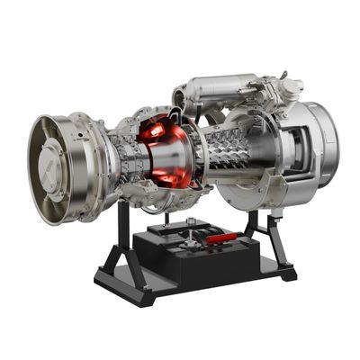 YounggDiy 1/4 Metal Turboshaft Engine Kit That Runs, DIY Simulation Electric Military Helicopter Engine Model, Creative Display Collection Model, Birthday Toy Gift