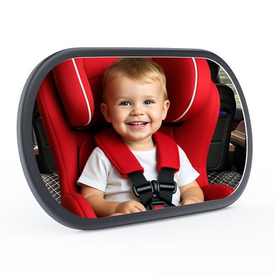 Baby Car Mirror for Backseat - Rear Facing Car Seat Mirror Safety for Infant Newborn - Easily Observe the Baby Move,Clear Wide View,360Rotation, Secure, Shatterproof - Black
