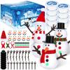 9 Pack Christmas Crafts, DIY Christmas Snowman Clay for Kids, Build Your Snowman Craft Kit, Modeling Clay Snow Man Making Game, Xmas Crafts Presents Winter Christmas Stocking Stuffers view 1