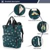 zyrtty Baby Diaper Bag Backpack White Pink Blue Floral Pattern Large Tote Baby Bag for Boys, Girls, Waterproof Multi Function Diaper Backpack, Travel Essentials for Moms view 2