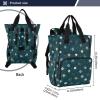zyrtty Baby Diaper Bag Backpack White Pink Blue Floral Pattern Large Tote Baby Bag for Boys, Girls, Waterproof Multi Function Diaper Backpack, Travel Essentials for Moms view 3
