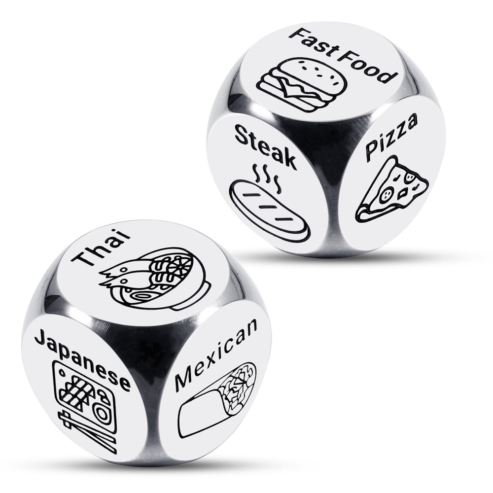 Men Gift Ideas for Valentines Day Food Gifts for Christmas Wife Stocking Stuffers for Women Men Anniversary Wedding Gifts for Him Her Mens 25th 7th Anniversay Birthday Gag Gift Food Dice