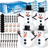 8 Pack Christmas Craft Supplies, DIY Snowman Kit, Build a Snowman Kit Indoor Decoration, Creative Kids Air Dry Clay Modeling Dough Crafts, Christmas Stocking Stuffer for Xmas Holiday Decorations view 1
