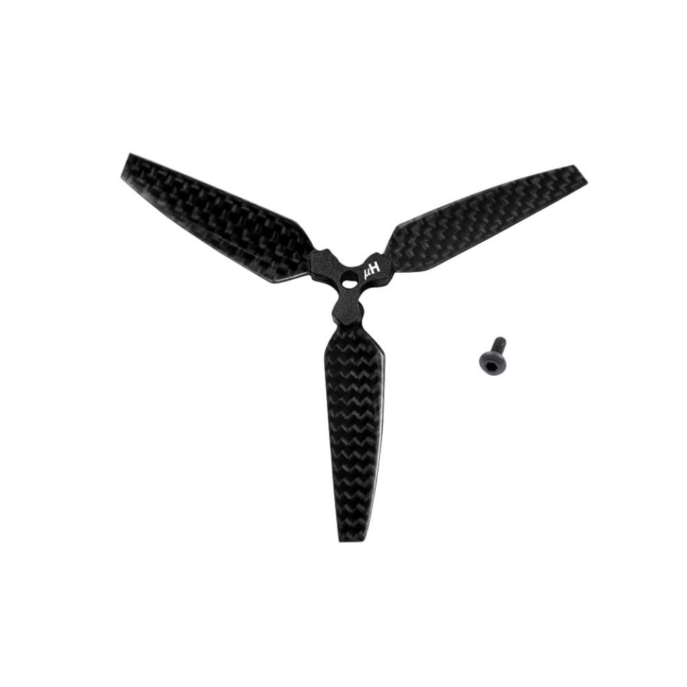 MICROHELI Carbon Fiber Folding 3 Blade Propeller 90mm Tail Blade (Black)