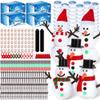 60 Pack Christmas Crafts, Christmas Snowman Presents Bulk, Build Your Snowman Kits, DIY Crafts Supplies for Kids, Party Favor for Girls and Boys, Christmas Stocking Stuffers for Kids view 1