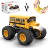 EversaleT 1/18 Remote Control School Bus Toy for Kids, 2.4GHz RC Monster Truck Toy with LED Lights & Sound, Rechargeable Electric Vehicle, Gift for Boys Girls view 1