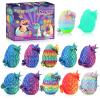 12PCS 3D Printed Dragon Eggs, Cool Stuff Fun Gifts, Mini Dragon Egg Set Articulated Crystal Dragons Fidget Toy for Boy Girls Kids Easter Basket Stuffers (12 Pcs) view 1