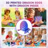 12PCS 3D Printed Dragon Eggs, Cool Stuff Fun Gifts, Mini Dragon Egg Set Articulated Crystal Dragons Fidget Toy for Boy Girls Kids Easter Basket Stuffers (12 Pcs) view 4
