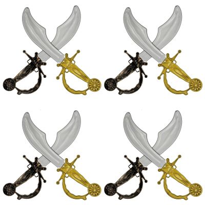 Flyekist 8 Pcs Pirate Swords for Kids,Plastic Pirate Sword Set for Party Favors,Theme Birthday Party, School Stage Activity, Christmas Halloween Cosplay Costume Dress-Up Props.