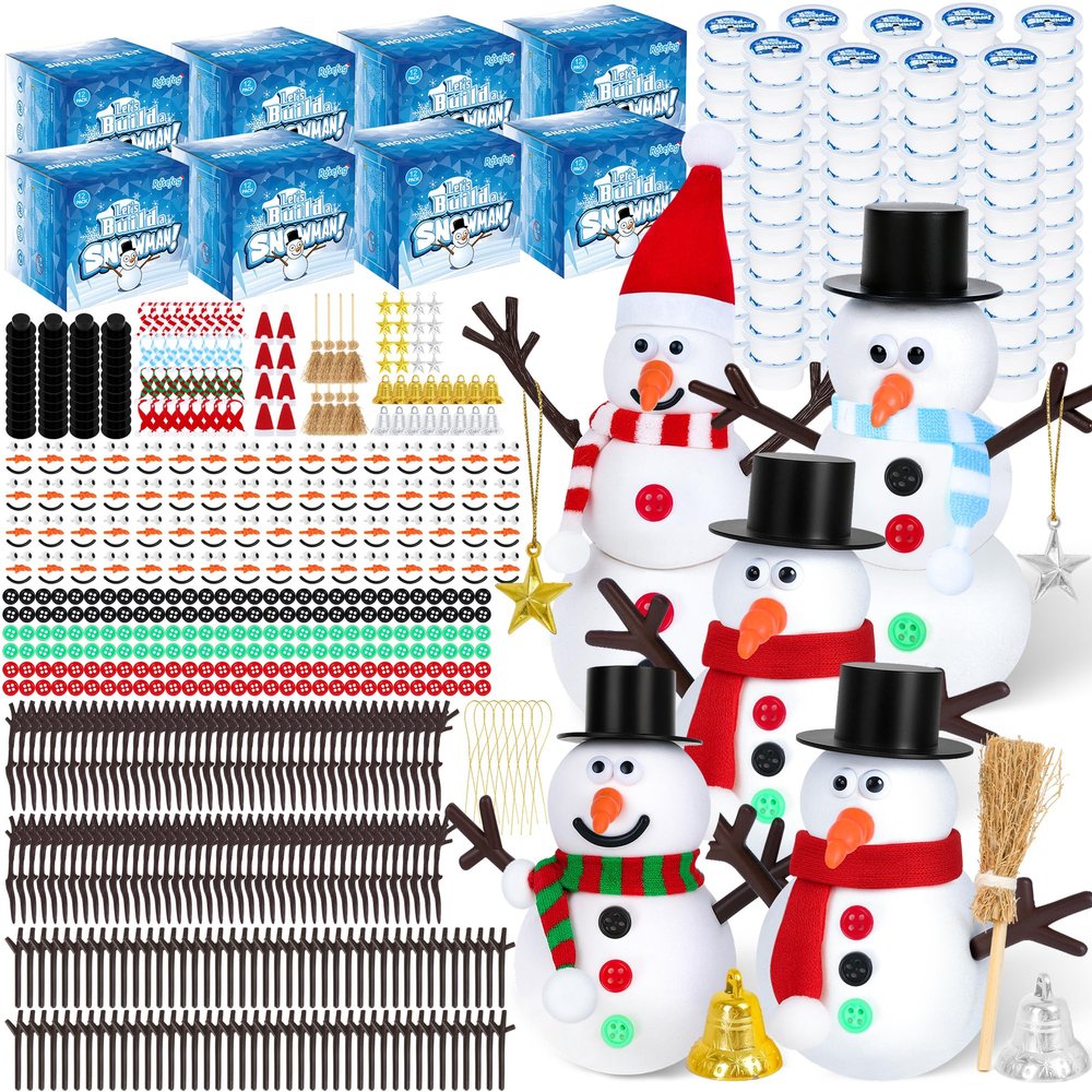 96 Pack Do You Want to Build a Snowman, Christmas Crafts for Kids DIY Kit, Build a Snowman Winter Indoor Decorations, Christmas Crafts Supplies, Christmas Activities School Family Party Supplies