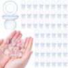 48 Pcs Acrylic Pacifiers for Baby Shower Game Boy Girl, 1.75 Baby Shower Pacifiers, Bulk Pacifier for Hunt Games, Decoration DIY, Gender Reveal Table Scatter, Party Favors(Clear) view 1