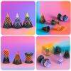 3 Packs Impossible Spiral Cone Fidget Toys,3D Printed Pyramid Passthrough Sculpture,Mini Sensory Toy for Stress Relief Anxiety,Stocking Stuffers for Adults & Kids Gifts (Purple Pink) view 3