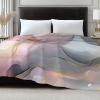 Fleece Baby Blanket for Girls Boys Pink Throw 50"x60" Marble Gold Line, Fluffy Fuzzy Flannel Soft Warm Plush Cozy Bed Blanket for Home Decor, Toddlers Infant view 4