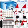 15 Pack Christmas Crafts Supplies, DIY Snowman Making Kit for Children, Christmas Stocking Stuffers, Air Dry Snowman Decorating Kit Winter Snowman Presents Toys for Christmas Holiday Decorations view 1