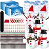 30 Pack Snowman DIY Kit, Christmas Crafts Supplies, Christmas Stocking Stuffers for Kids, Build a Snowman Kit with Air Dry Clay Xmas Stocking Stuffers Presents for Party Favors Winter Activities view 1