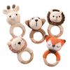 Personalized Baby Crochet Rattle with Name,Custom animal rattle toy,Handmade Crochet Stuffed Animal & Wooden Teething Ring,Wooden Baby Rattle,Custom Newborn Gift for Baby Shower,Birthday Gift view 1