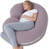 C-Shaped Pregnancy Pillow  Full Body Maternity Support for Side Sleepers with Soft Washable Cover view 1