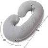 C-Shaped Pregnancy Pillow  Full Body Maternity Support for Side Sleepers with Soft Washable Cover view 2