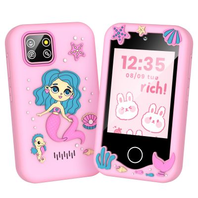 M SANMERSEN Kids Smart Phone for 3-6 Year Olds  2.8" Touchscreen, Dual Camera, 28 Learning Games, MP3 Music Player, 32GB SD Card  Educational Toddler Phone Toy for Boys & Girls
