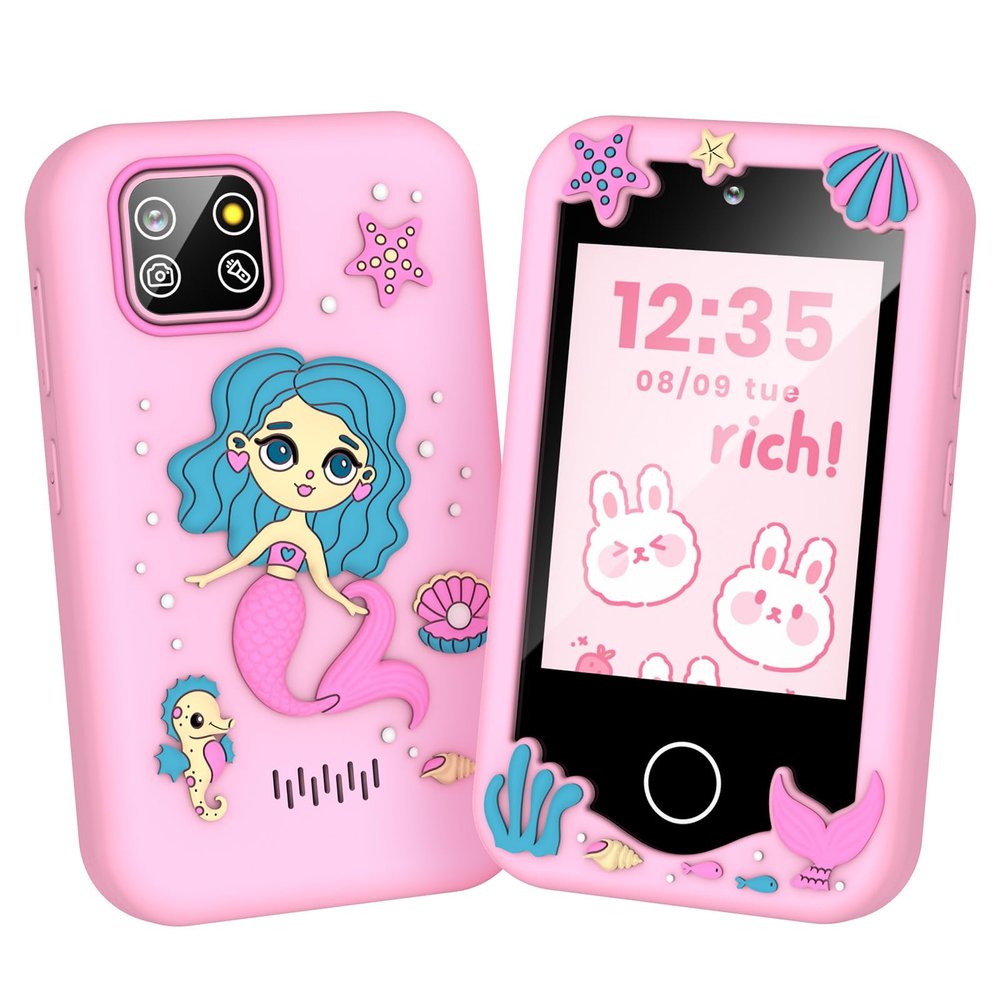 M SANMERSEN Kids Smart Phone for 3-6 Year Olds  2.8" Touchscreen, Dual Camera, 28 Learning Games, MP3 Music Player, 32GB SD Card  Educational Toddler Phone Toy for Boys & Girls